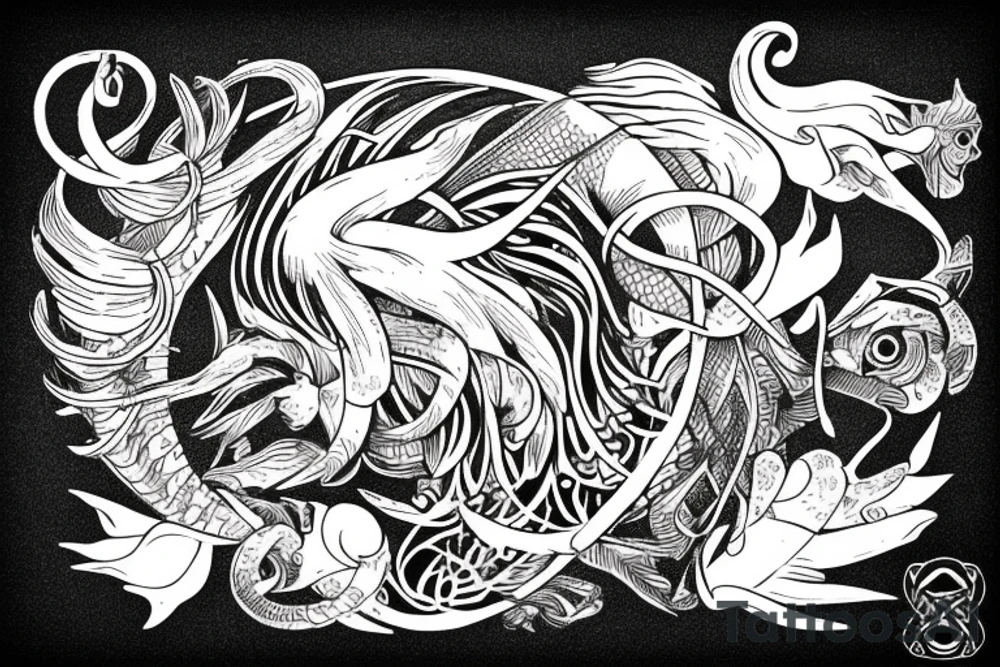 Scorpio zodiac with A and Y tattoo idea