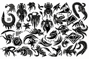 Scorpio zodiac with A and Y tattoo idea