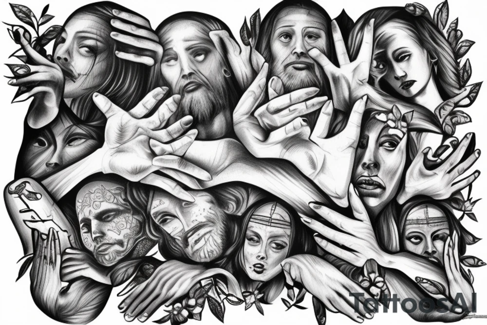 Hands christ blessed tattoo idea