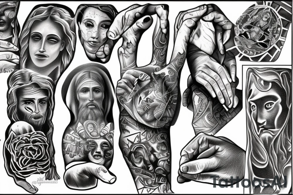 Hands christ blessed tattoo idea