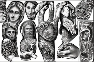 Hands christ blessed tattoo idea