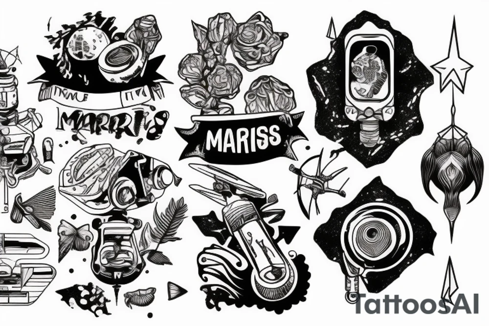 Mars rover on mars tattoo idea