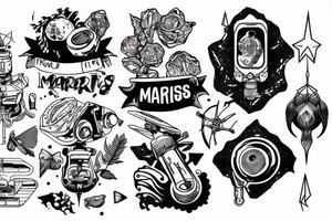 Mars rover on mars tattoo idea