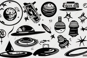 Mars rover in space tattoo idea