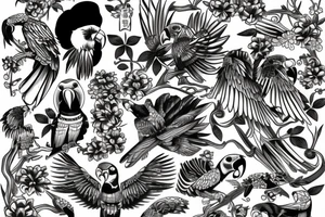 parrot tattoo idea