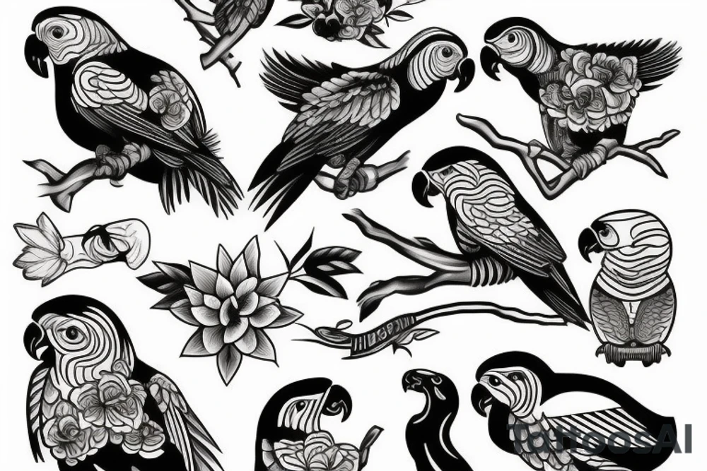 parrot tattoo idea