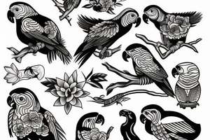 parrot tattoo idea