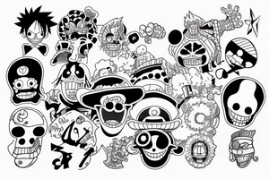 3d2y one piece tattoo idea