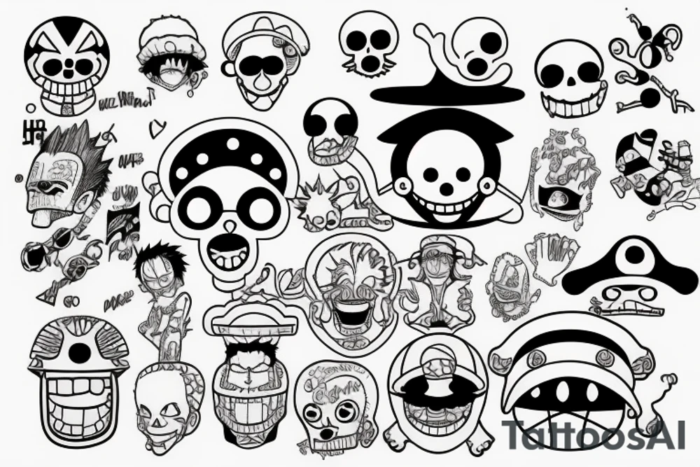 3d2y one piece tattoo idea