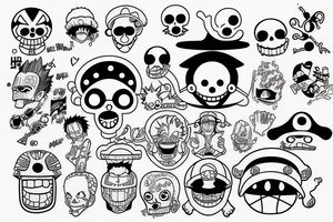 3d2y one piece tattoo idea