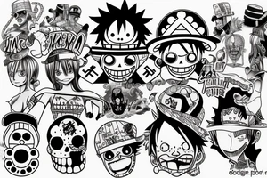 3d2y one piece tattoo idea