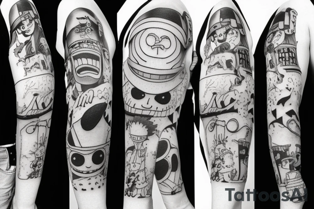 3d2y one piece tattoo idea
