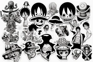 One piece 3d2y tattoo idea