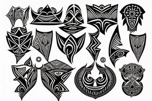 modern tribal style tatto on hand and part of the chest tattoo idea