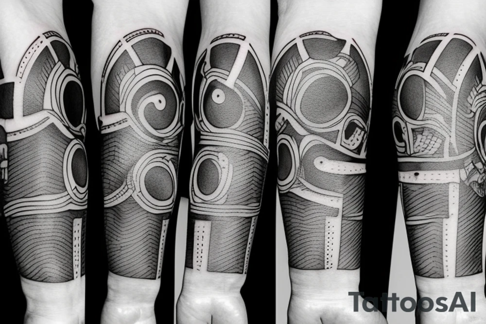 basic fixed gear bike tattoo idea