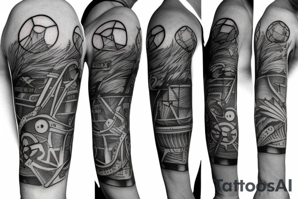 basic fixed gear bike tattoo idea