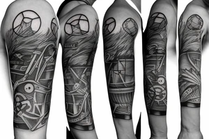 basic fixed gear bike tattoo idea
