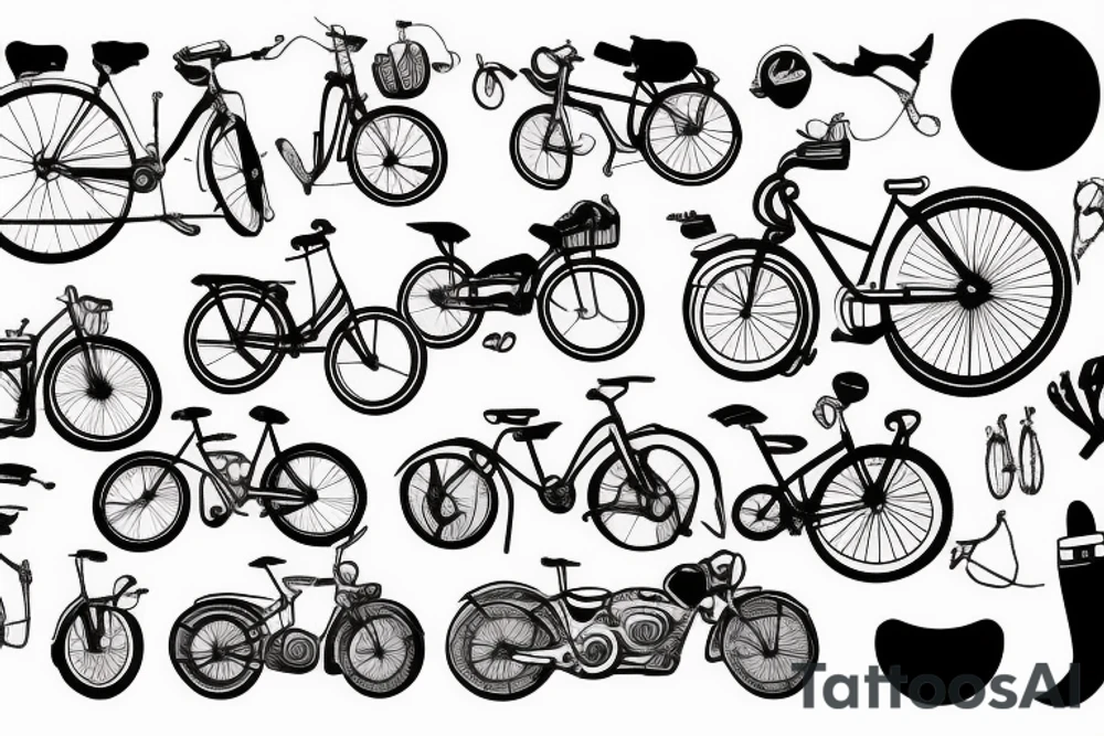 basic bike tattoo idea