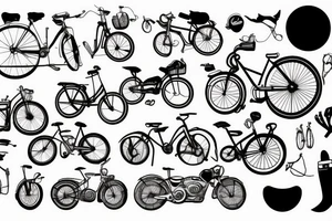 basic bike tattoo idea