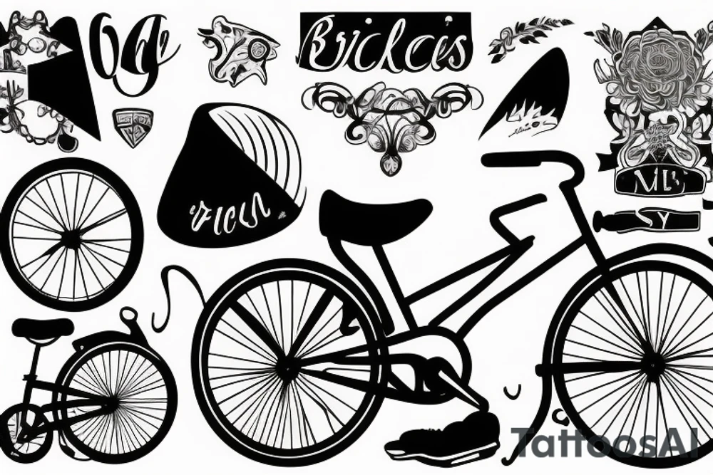 basic bike tattoo idea
