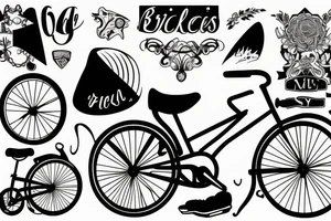basic bike tattoo idea