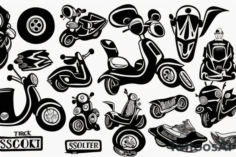 trick scooter tattoo idea