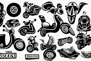 trick scooter tattoo idea