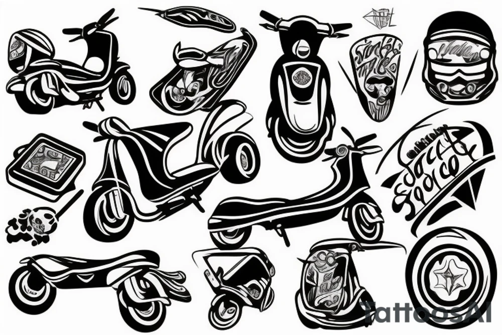 trick scooter tattoo idea