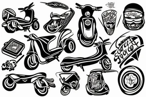 trick scooter tattoo idea