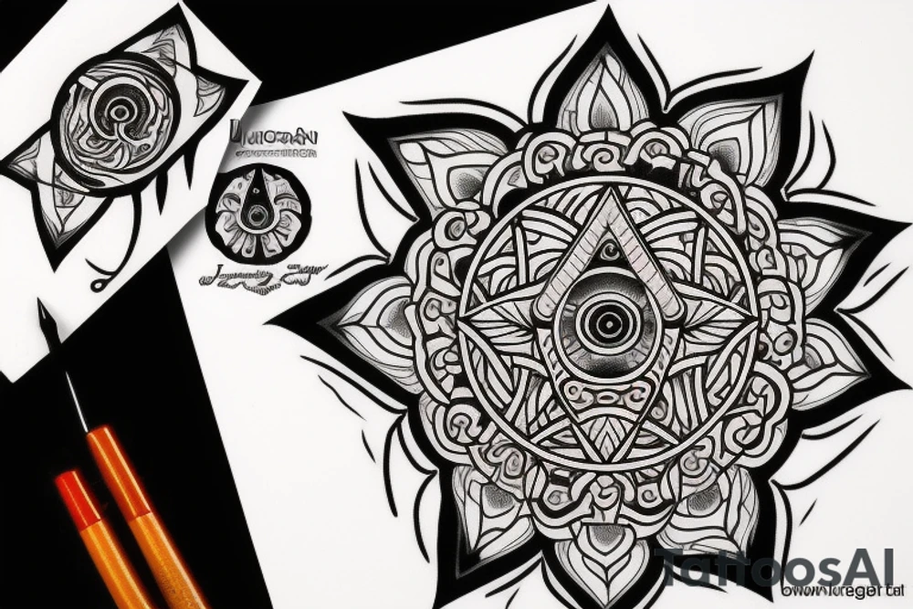 sharingan symmetrical tattoo idea