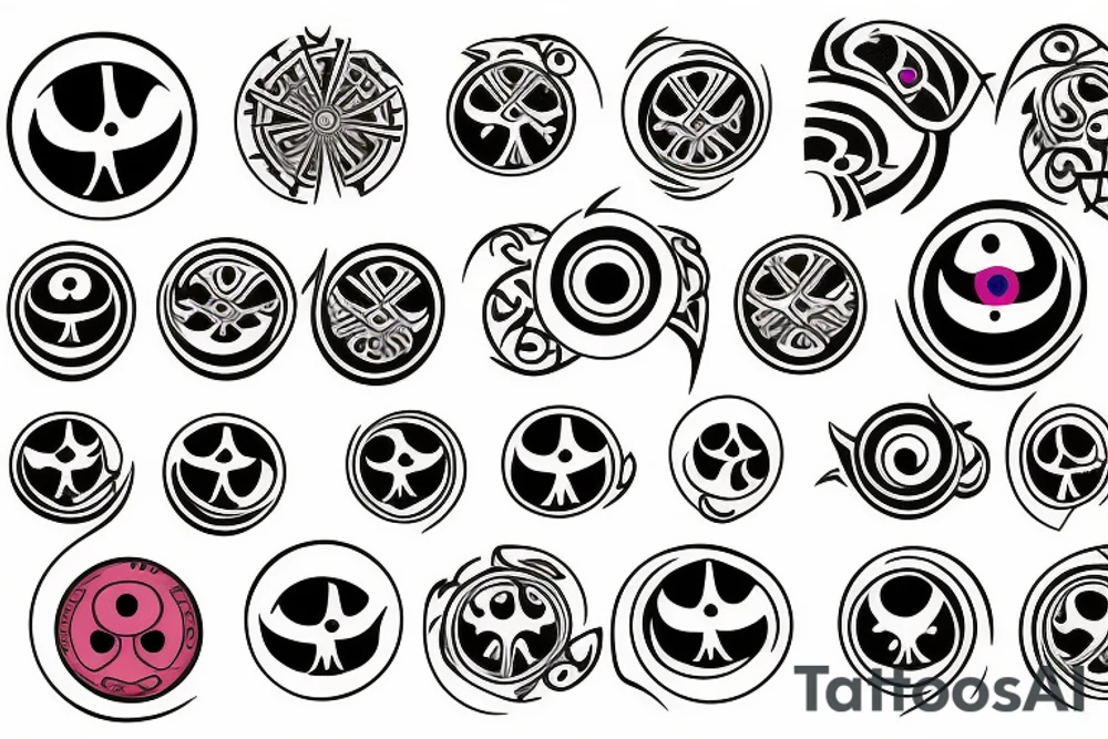 sharingan symmetrical tattoo idea