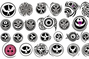 sharingan symmetrical tattoo idea