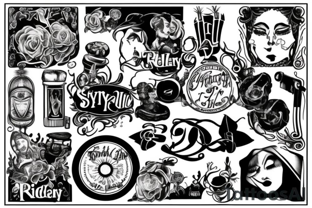 A tattoo based on the album The Musical Stylings of Henry Riddell tattoo idea