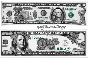 Dollar bill, with a crown tattoo idea