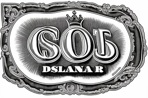 Dollar bill sign, with a crown tattoo idea