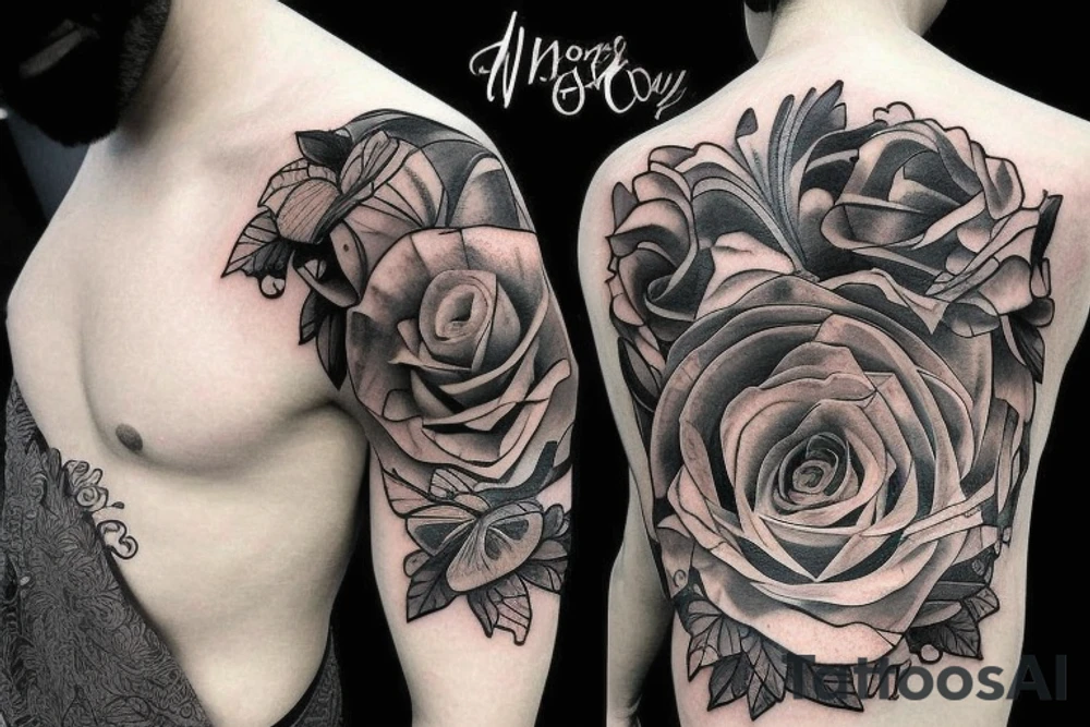 The words "in time, this too shall pass" with more related art tattoo idea