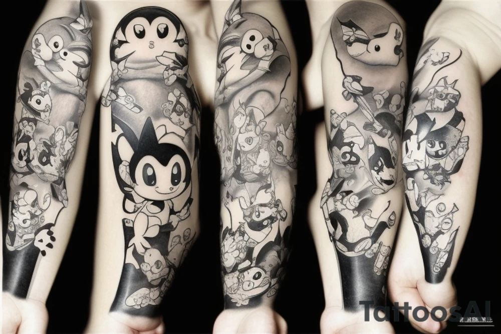 Nintendo DS with a Shinx climbing out of the screen tattoo idea