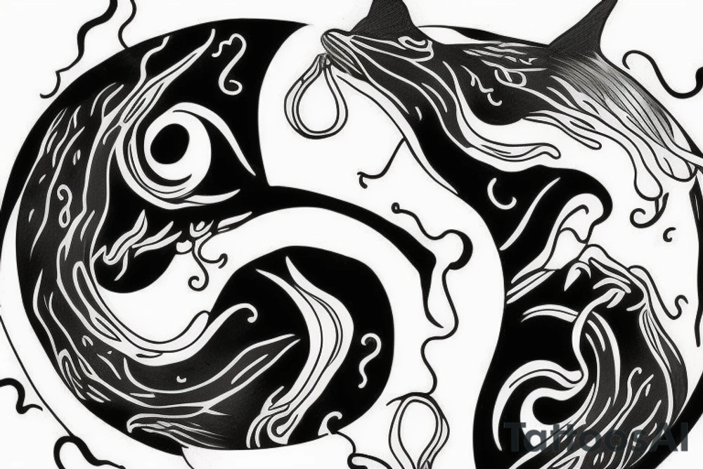 two killer whales forming together to create a yin yang tattoo idea two killer whales forming together to create a yin yang tattoo idea