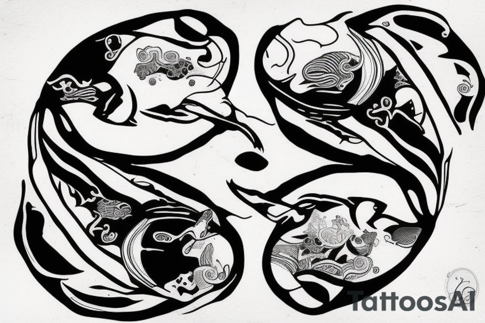 two orcas forming together to create a yin yang tattoo idea two orcas forming together to create a yin yang tattoo idea