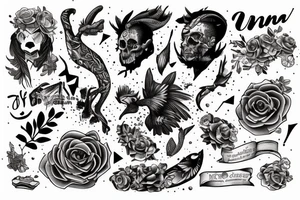 Un Ovni sobre una cueva tattoo idea