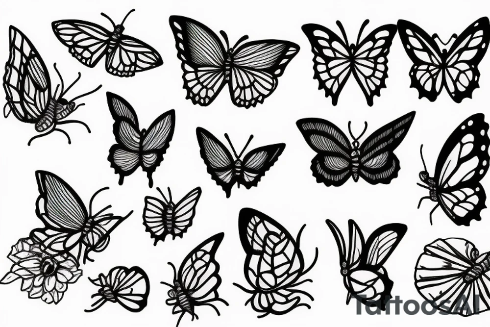 caterpillar to butterfly. tattoo idea
