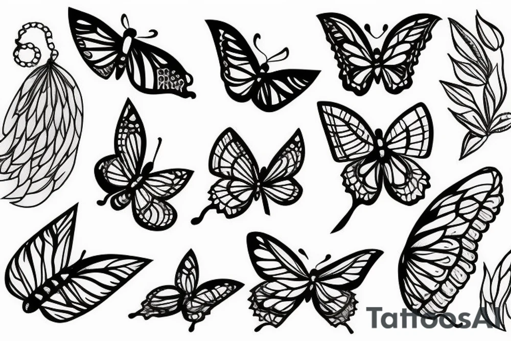 caterpillar to butterfly. tattoo idea