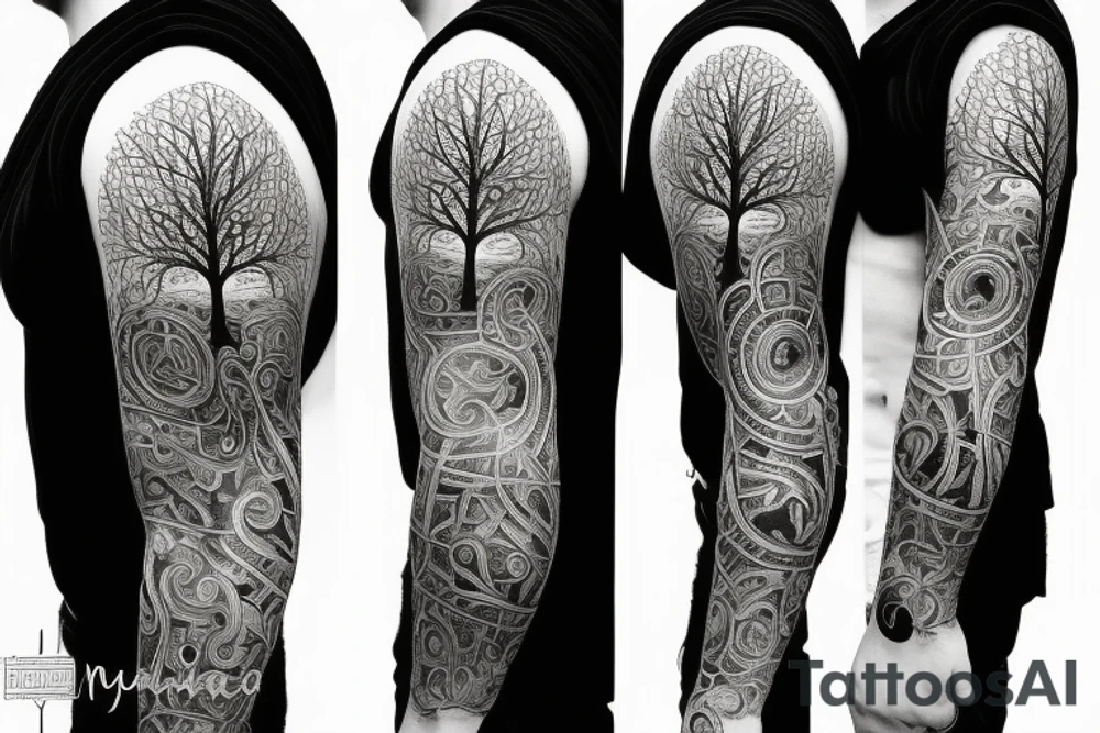 A tree of life with roots that branch out into different parts of the world, representing Pualani's love for travel and exploration. tattoo idea