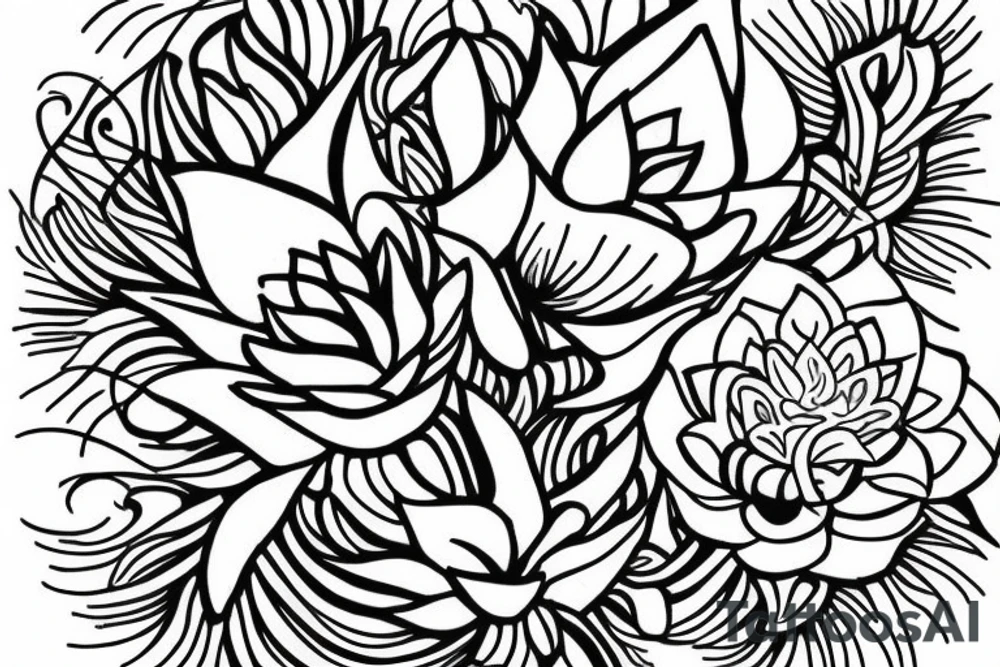 lotus flower tattoo design with the phrase "manifest your dreams" incorporated into the design, representing her belief in manifestation. tattoo idea