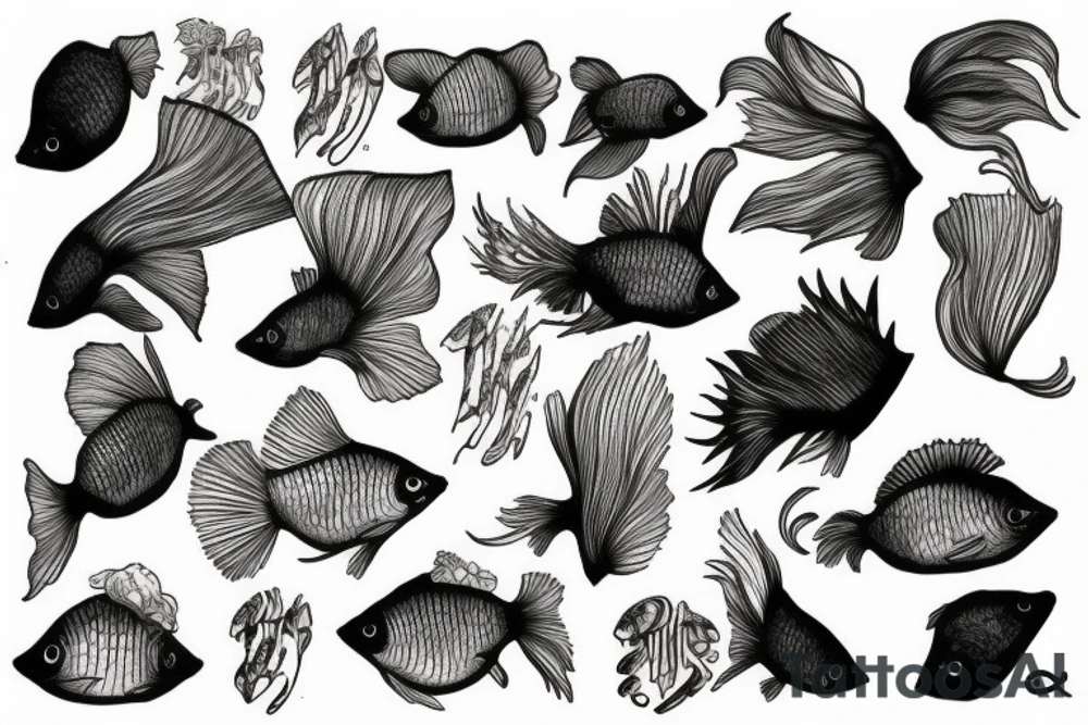 Betta fish tattoo idea