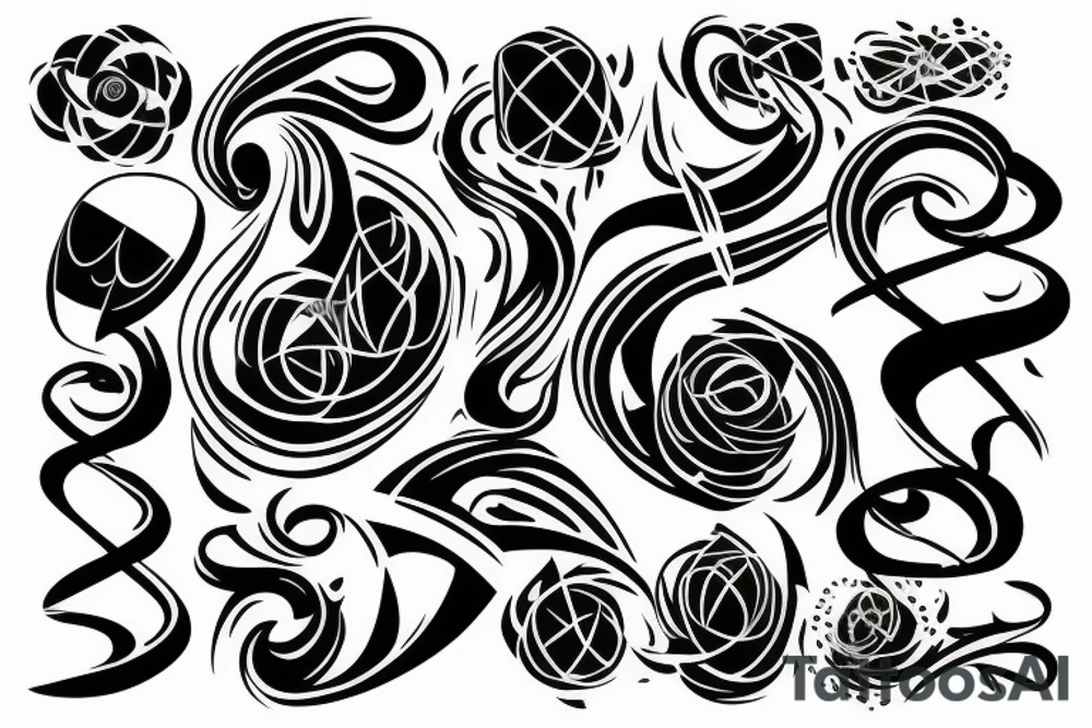 Time abstract and unreal tattoo idea