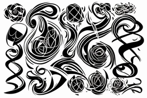 Time abstract and unreal tattoo idea
