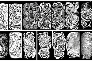Time abstract and unreal tattoo idea