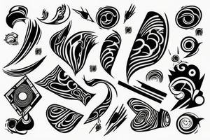 Time abstract and unreal tattoo idea