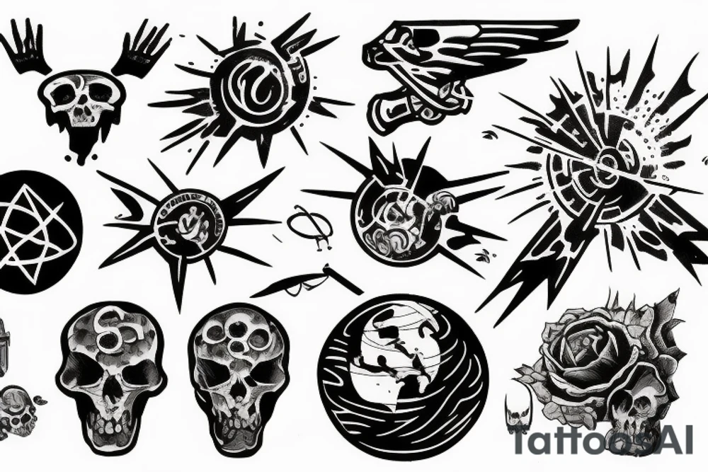 Atomic blast end of world tattoo idea